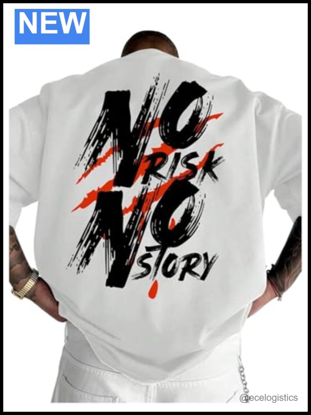 Oversized Slogan Graphic Drop Shoulder Tee Short Sleeve Casual Round Neck